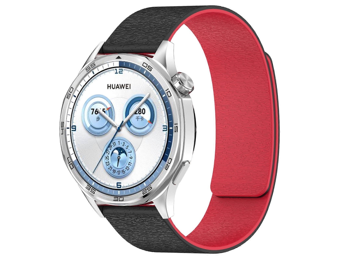 Pulseira De Relógio Magnética De Silicone Com Textura De Madeira Cloud Wood, 20 Mm