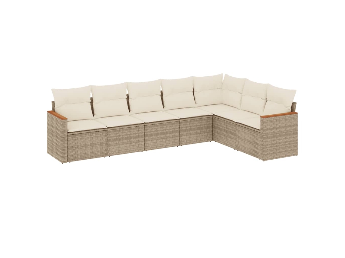 Garden Sofa Set, Garden Sofa Sets Vidaxl Bege Rattan / Vime (n/a)