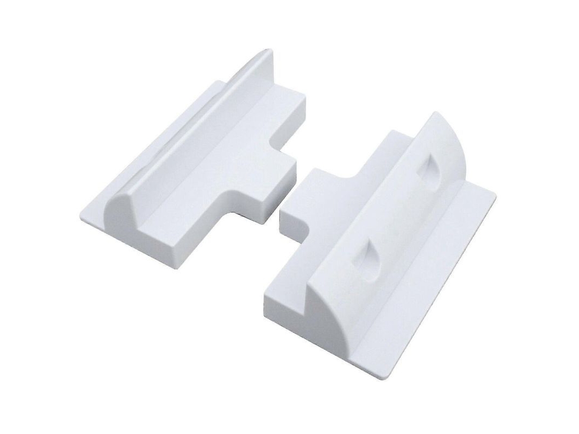 2 Kit De Suportes Laterais De Painel Solar Para Caravana, Iate, Barco, Rv Sem Furos Em Plástico Branco Branco