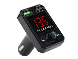 Aetheria car Mp3 Transmissor Fm Bluetooth com Carregamento Rápido Dual Usb e Chamadas Hands free