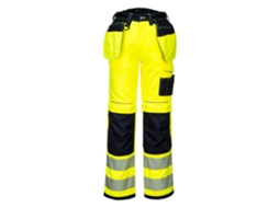 Calça Stretch De Alta Visibilidade Pw3 Com Bolsos No Coldre Laranja Preto / 34