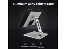 Suporte Para Tablet Suporte Para Telefone Móvel Ajustável De Liga De Alumínio Portátil Plegável Cinza