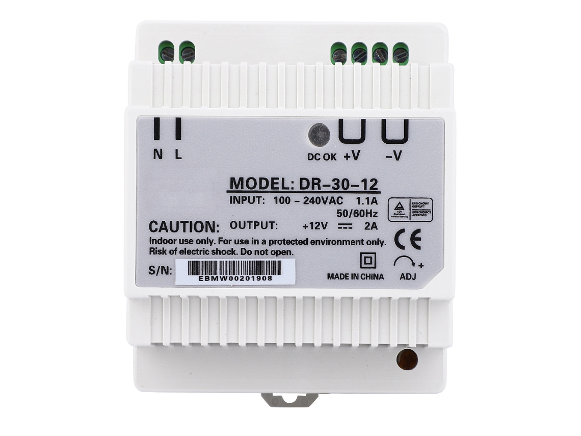 Fonte de Alimentação Industrial Rail Din Ac/dc 30w 100 240v S/MARCA