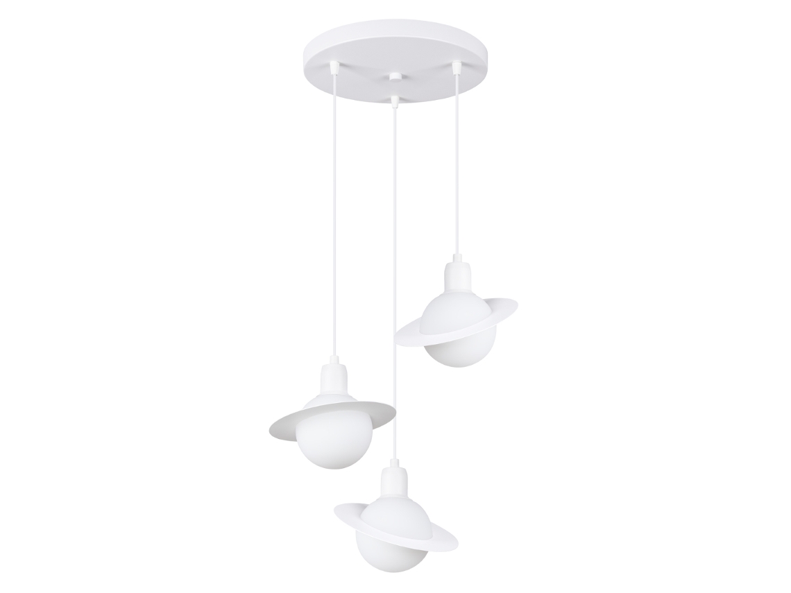 Luminárias Pendentes Hyperion de Aço Branco 120X32X32Cm SOLLUX LIGHTING