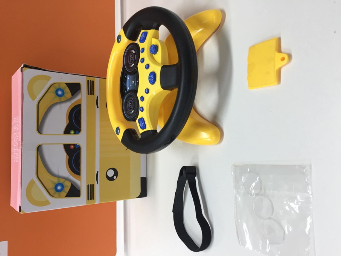 Volante simulado WalshLXq para crianças com luz e som, brinquedo educativo para bebês.