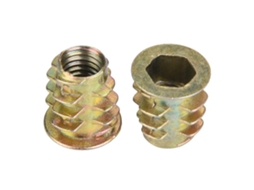 Conjunto de 50 insertos Sextavada M6*12 em Zinco Liga, alta durabilidade e longa vida útil, com tampa protetora.
