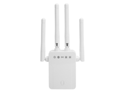 Extensor Wi-fi, Repetidor Sem Fio De 2, 4 Ghz E 300 Mbps, 4 Antenas Externas, Abs, Transparente, Para Rede Wi-fi