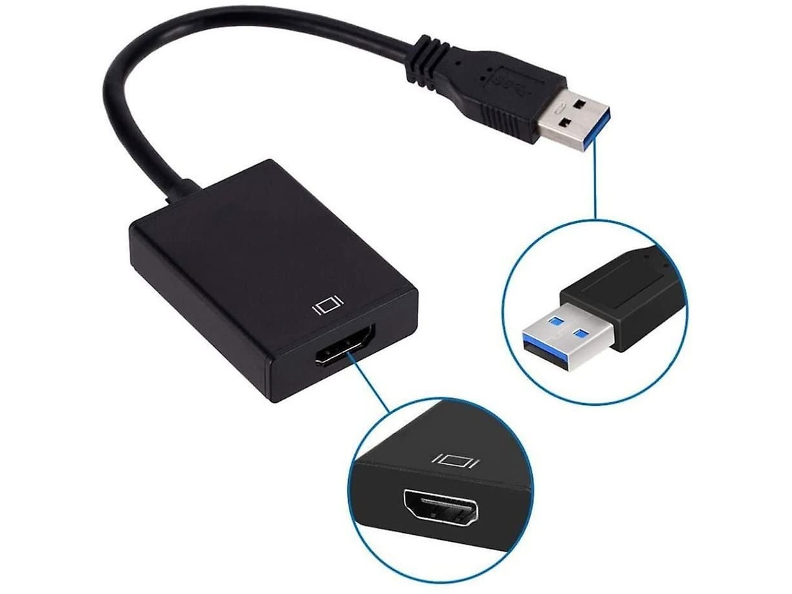 Adaptador Usb para Hdmi, 3.0/2.0 Hdmi 1080p Videografikkabel AQUAFORGE