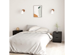 Vidaxl Mesas De Cabeceira 2 Pcs 40x40x50 Cm Contraplacado Preto
