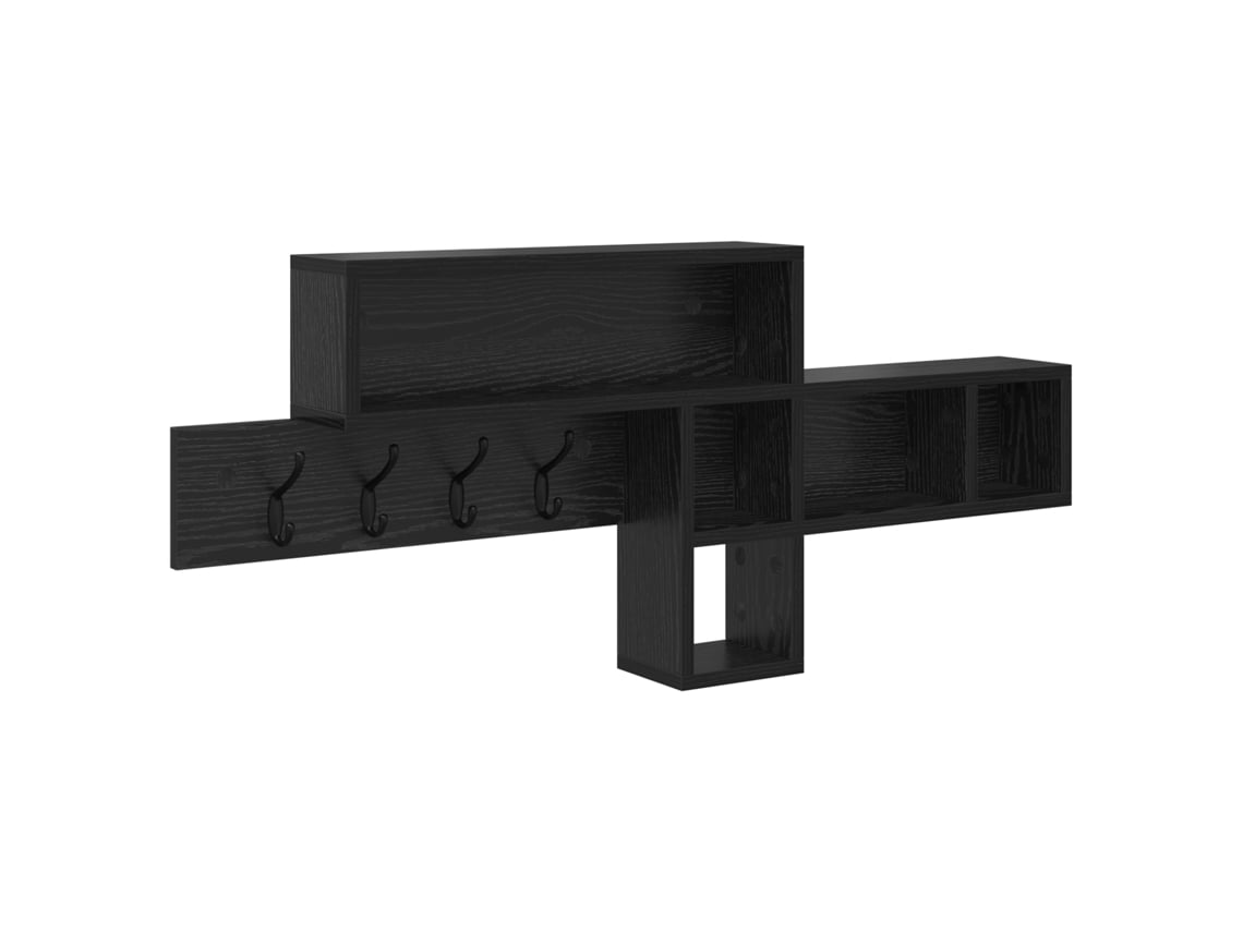 Cabideiro Vidaxl Preto Derivados De Madeira (100x12x43.5 Cm)
