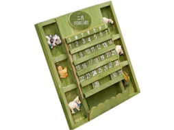Calendário De Parede Decorativo Com Animais, Verde, Enfeite Prático Para O Natal.