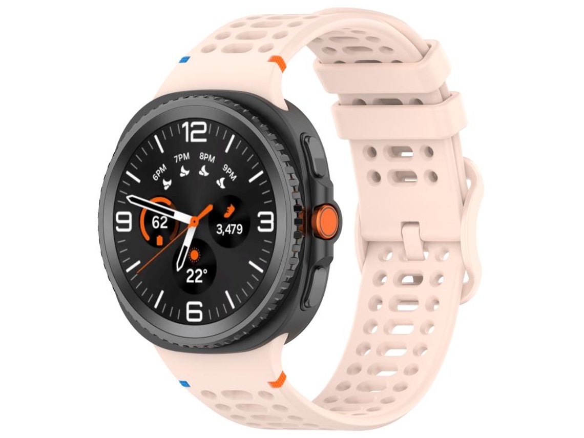 Bracelete para Samsung Galaxy Watch 8 / 8 Classic Silicone com Fivela de Escada Rosa XIAOMOYU