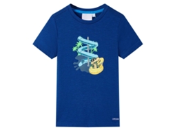 T-shirt Para Criança Azul-escuro 128