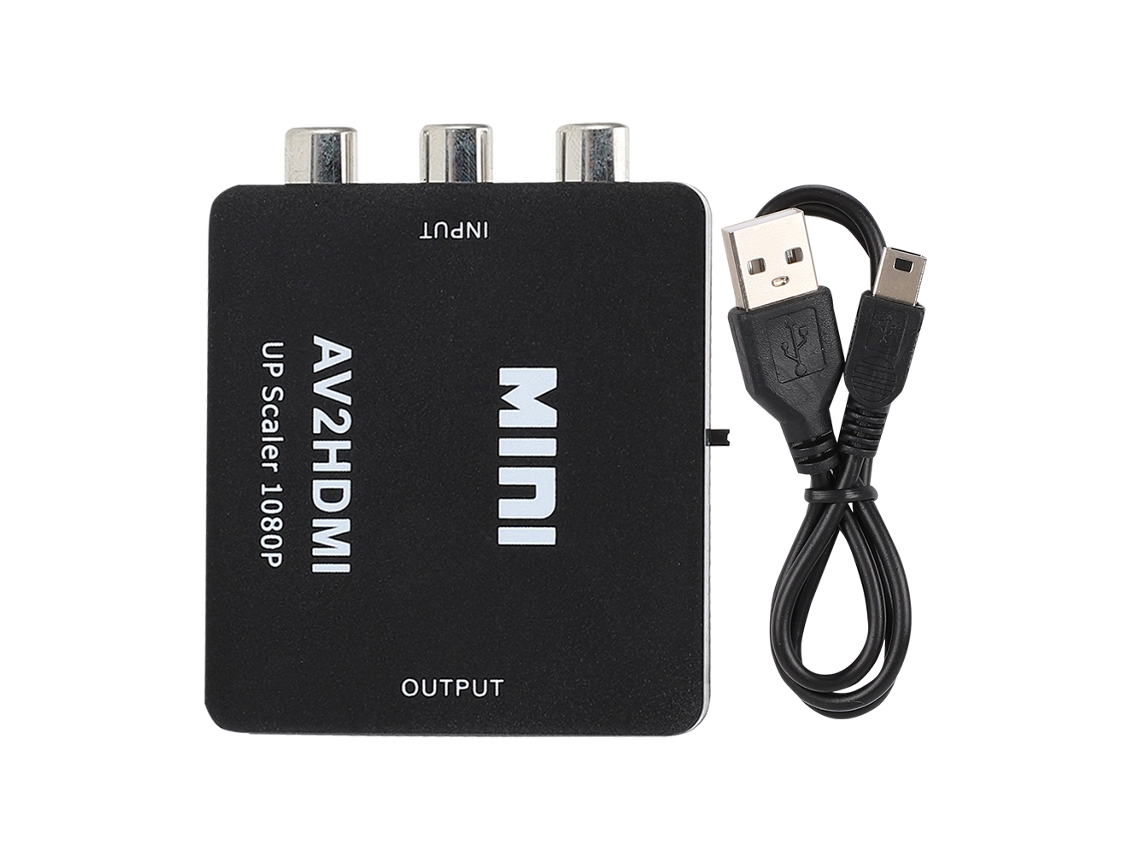 Aetheria conversor Av para Hdmi 1080p Usb Mini para Decodificadores Dvd Consoles de Jogos Tv