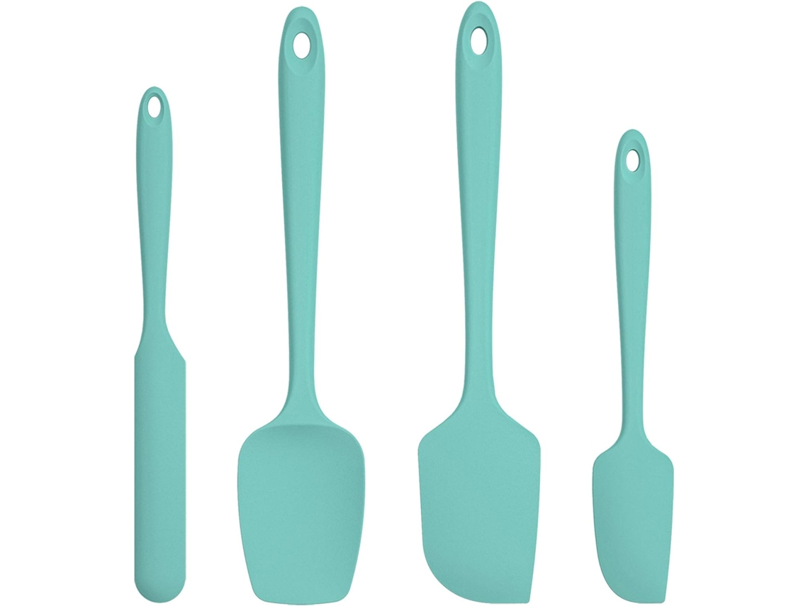 Espátulas De Silicona - 4 Piezas - Resistentes Al Calor Hasta 315 °c - Azul Y Verde