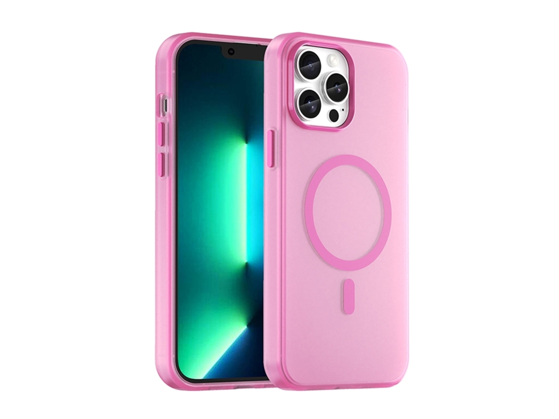 Capa Híbrida Translúcida Para Iphone 12 Pro Max - Tpu E Pc Com Magsafe | Fosca - Rosa