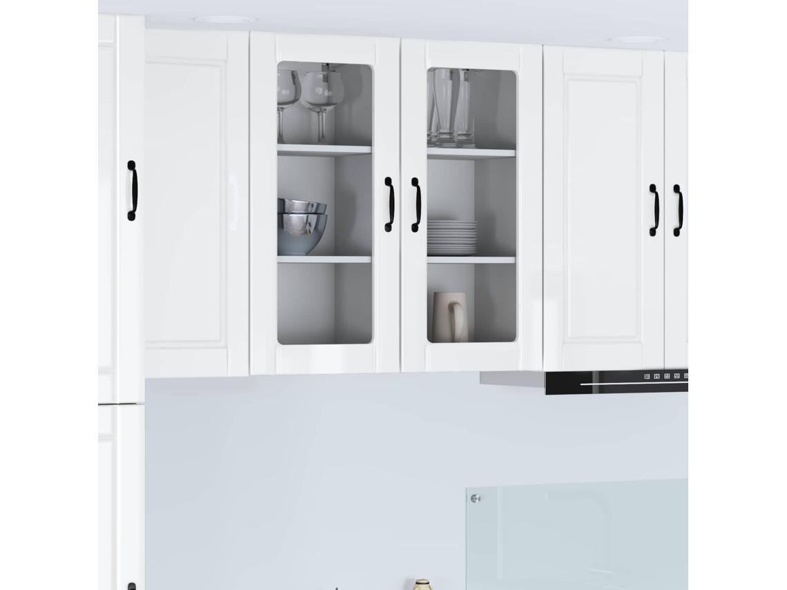 Armário de cozinha com acabamento branco brilhante Porta 40x31x80 cm MAISON EXCLUSIVE