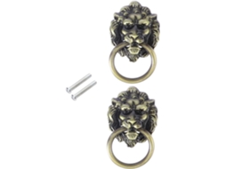 Puxador De Armário Iplusmile Em Liga Zinco Com Design Cabeça Leão, Parafusos Inclusos, Estilo Chinês Antigo, Pegada