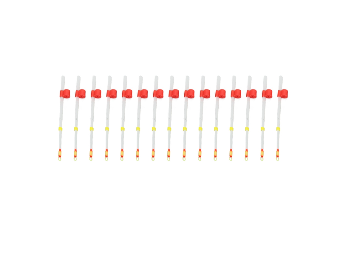 15pcs Vara de Pesca de Gelo Mini Extensível 100mm