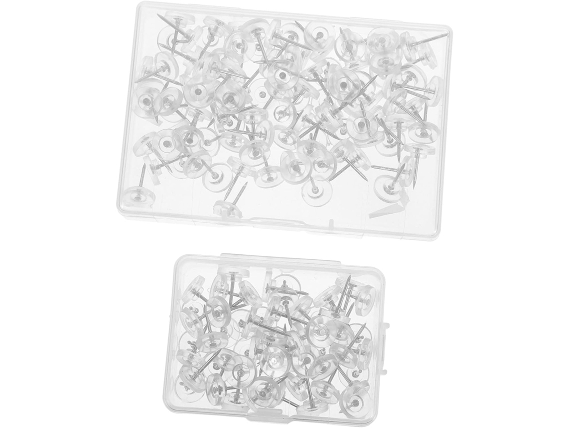 Osaladi 150-unidades De Alfinetes Com Design Americano, Cabeças Redondas Criativas, Transparentes, Para Artesanato
