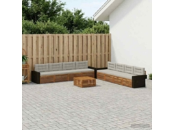 Vidaxl Conjunto De Sofás Para Exterior 9 Unid. Poliéster