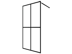 Shower Screen, Shower Screens Vidaxl Preto Vidro (118 X 190 Cm)
