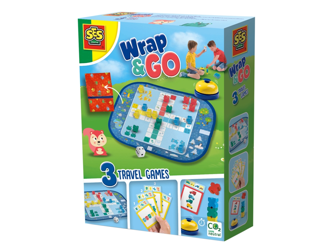 Jogo Infantil SES Jogos de Viagem Wrap & Go Outdoor 02236 (Idade Mínima  Recomendada: 4 Anos) 