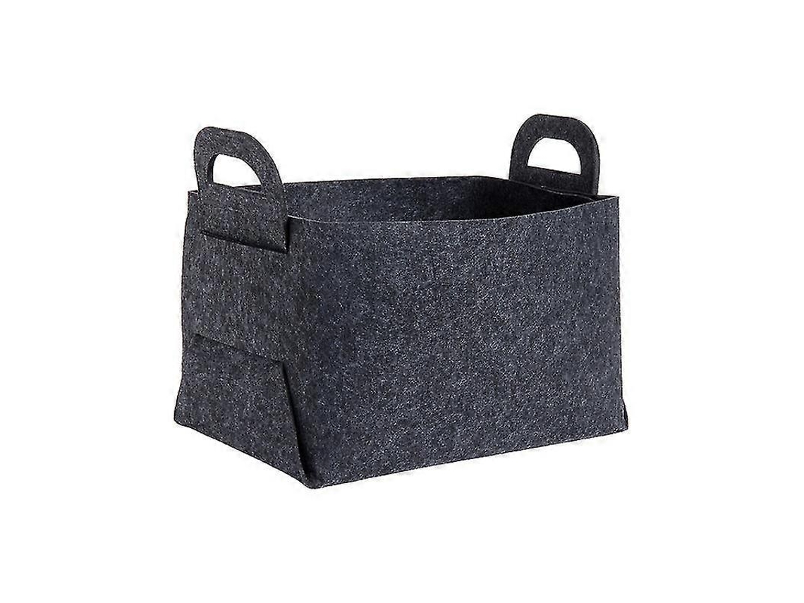 Cesta De Feltro Para Guardar Brinquedos De Cachorro Pequeno Com Alça, Dobrável, Preta Olysi Shop