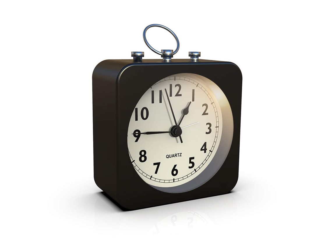 Despertador Operado por Bateria com Caixa de Metal Quadrada, Silencioso, Sem Tique taque, Analógico de Quartzo, Operação Simples para Quarto EHSTMIND