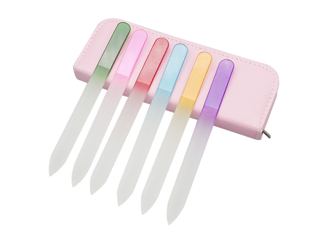 Conjunto de Lixas de Vidro Lixas de Cristal e Polidores Kit de Ferramentas de Manicure e Pedicure para Cuidados de Unhas NEVEANCE