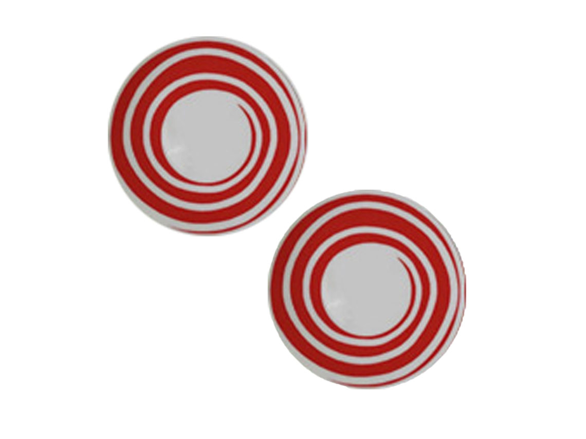 Lentes De Contato Fantasia Halloween Vermelho E Branco