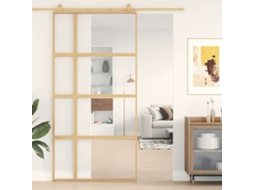Vidaxl Porta Deslizante 102,5x205 Cm Vidro Esg/alumínio Dourado
