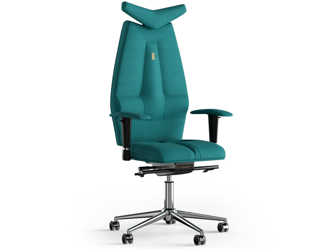 Cadeira de Escritório Ergonómica KULIK Tecido a Jato Azur (Aquamarine -130x50x50cm)