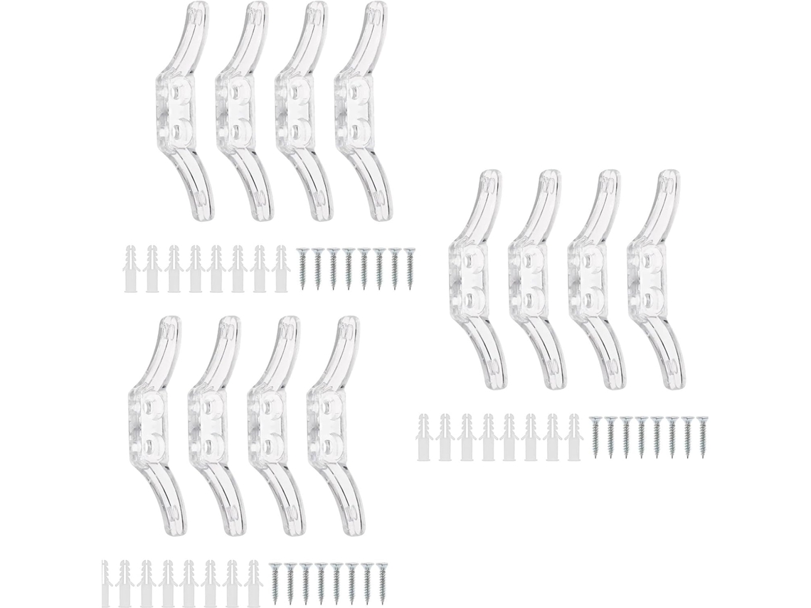 Clips De Substituição Para Persianas, Peças De Reparo Transparentes Com Furo Duplo, Pacote Com 12 Unidades, Acessórios