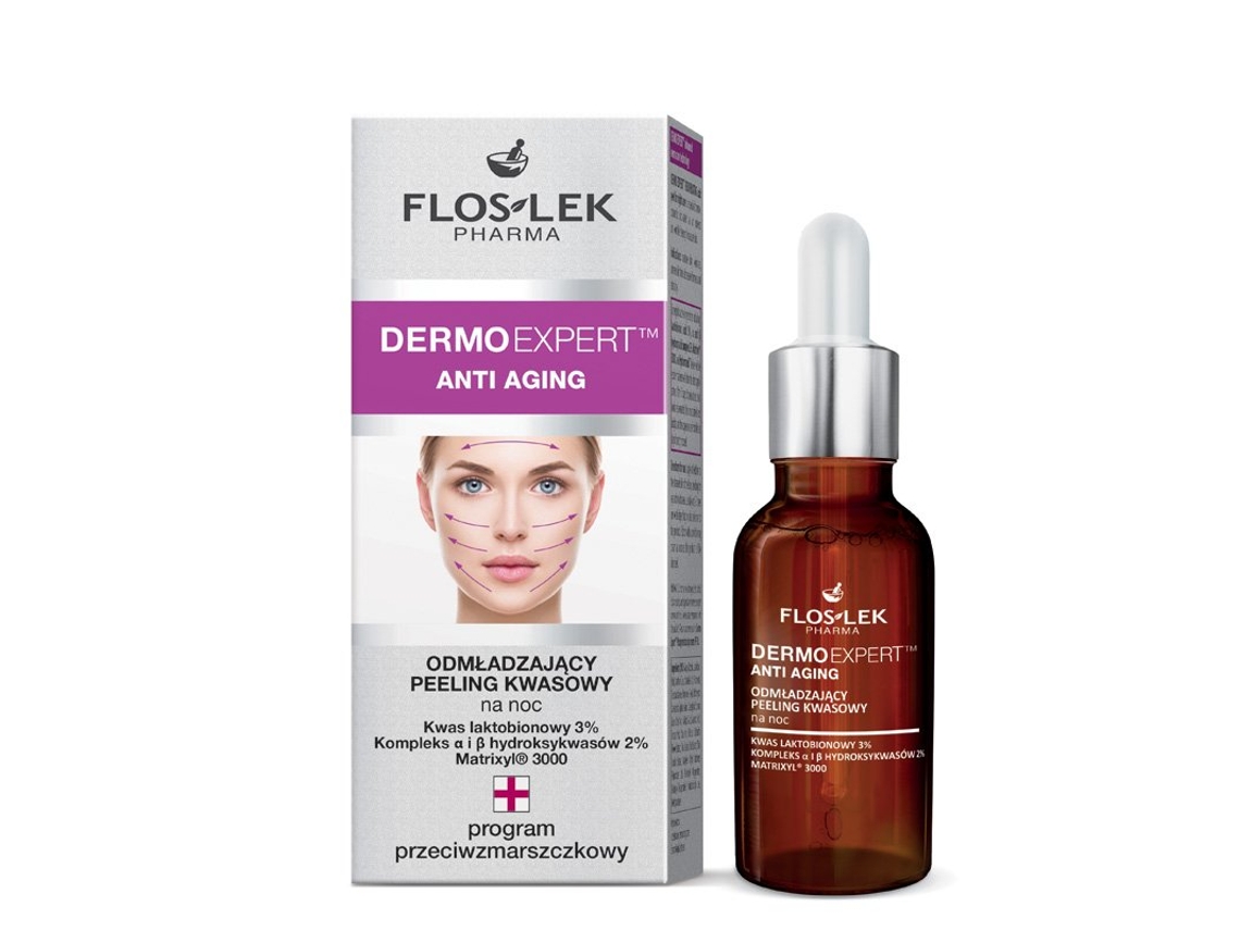 Flos Lek Dermoexpert Peeling Ácido Anti Envelhecimento Noturno 30ml Floslek