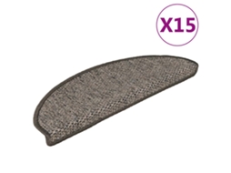 Vidaxl Tapetes Escada Adesivos Aspeto Sisal 15 Pcs Cinzento/bege