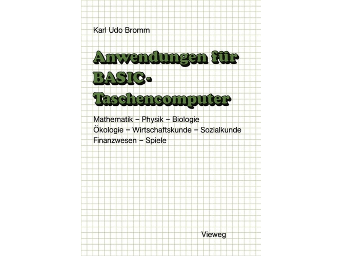 Livro Anwendungen Fur Basic-taschencomputer De Karl Udo Bromm (alemão)