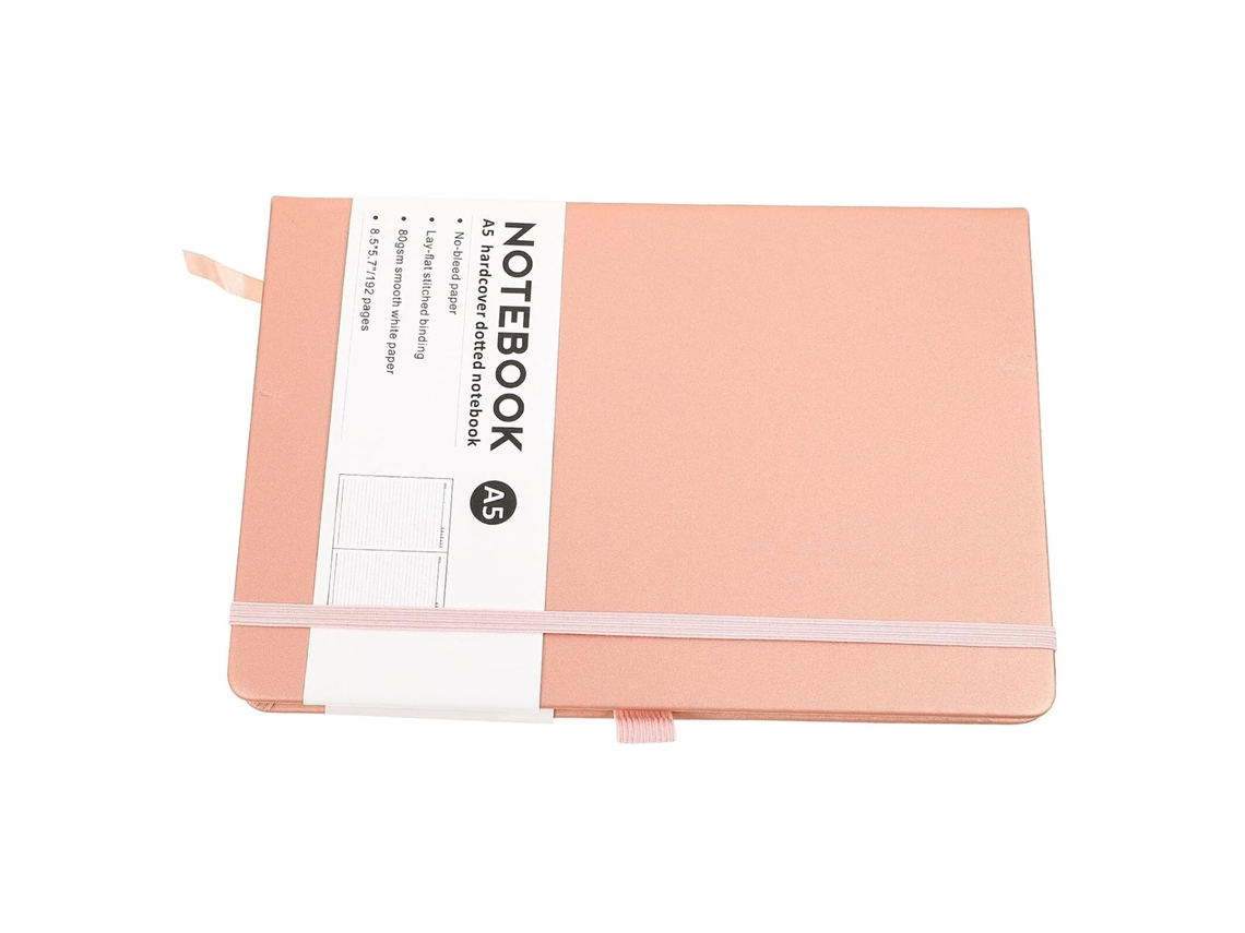 Caderno A5 Em Tom Rosé Com Elástico, Negócios Vintage Portátil