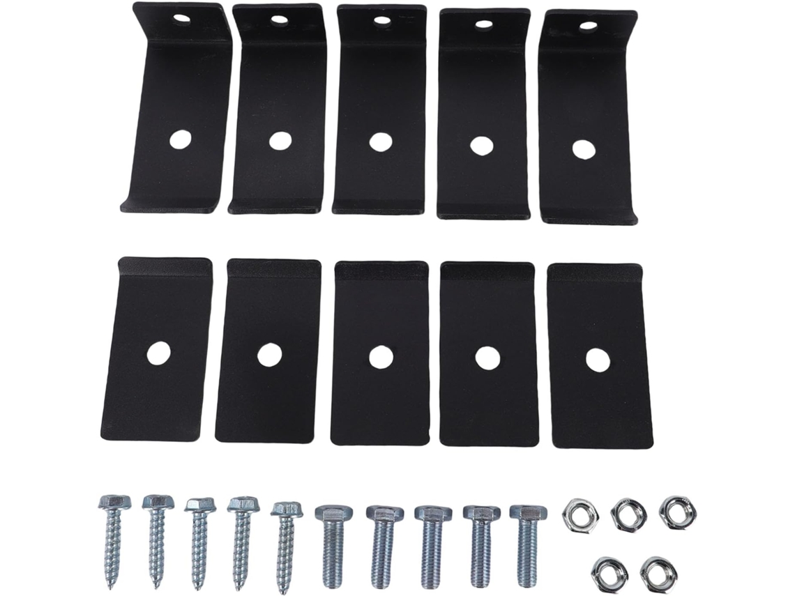 Kit De Montagem Painéis Tela Metálica, Suportes De Fixação Resistentes Às Intempéries, Conjunto De Fixadores Para