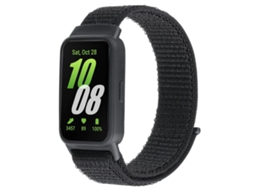 Bracelete Para Samsung Galaxy Fit 3 - Com Fecho De Nylon Integrado - Preta