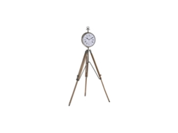Tafelklok Dkd Home Decor 22 X 40 X 80 Cm Natural Prateado Alumínio Tripé Madeira de Mangueira Tradicional