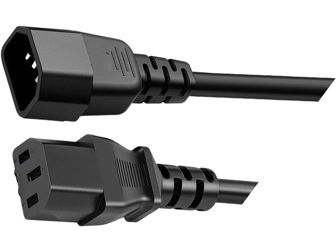 Cabo De Extensão C13 Para 250v 10a, Em Pvc Retardante De Chamas Com Revestimento Resistente À Abrasão.