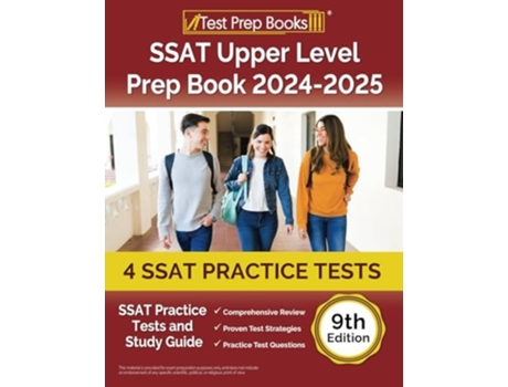 Livro SSAT Upper Level Prep Book 2024-2025 4 SSAT Practice Tests and Study Guide 9th Edition de Lydia Morrison (Inglês)