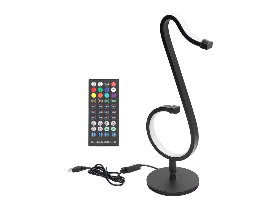 Luz de nota musical rgb com controle app e remoto para decoração de festas mesa parede S/MARCA