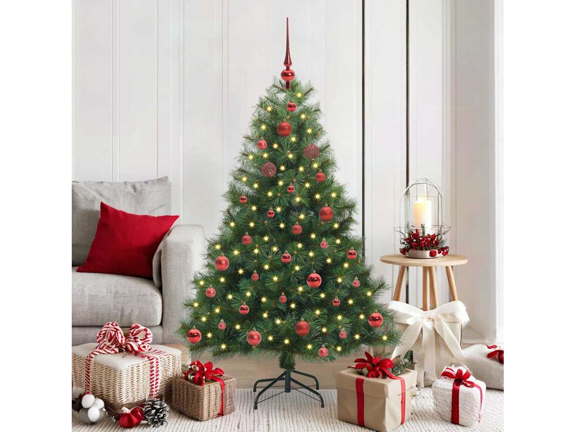 Vidaxl Árvore De Natal Artificial Com 150 Leds Verde 150 Cm Pe E Pvc