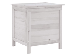 Maison Exclusive - Caixa De Arrumação P/ Jardim 50x49x56,5 Cm Abeto Maciço Branco