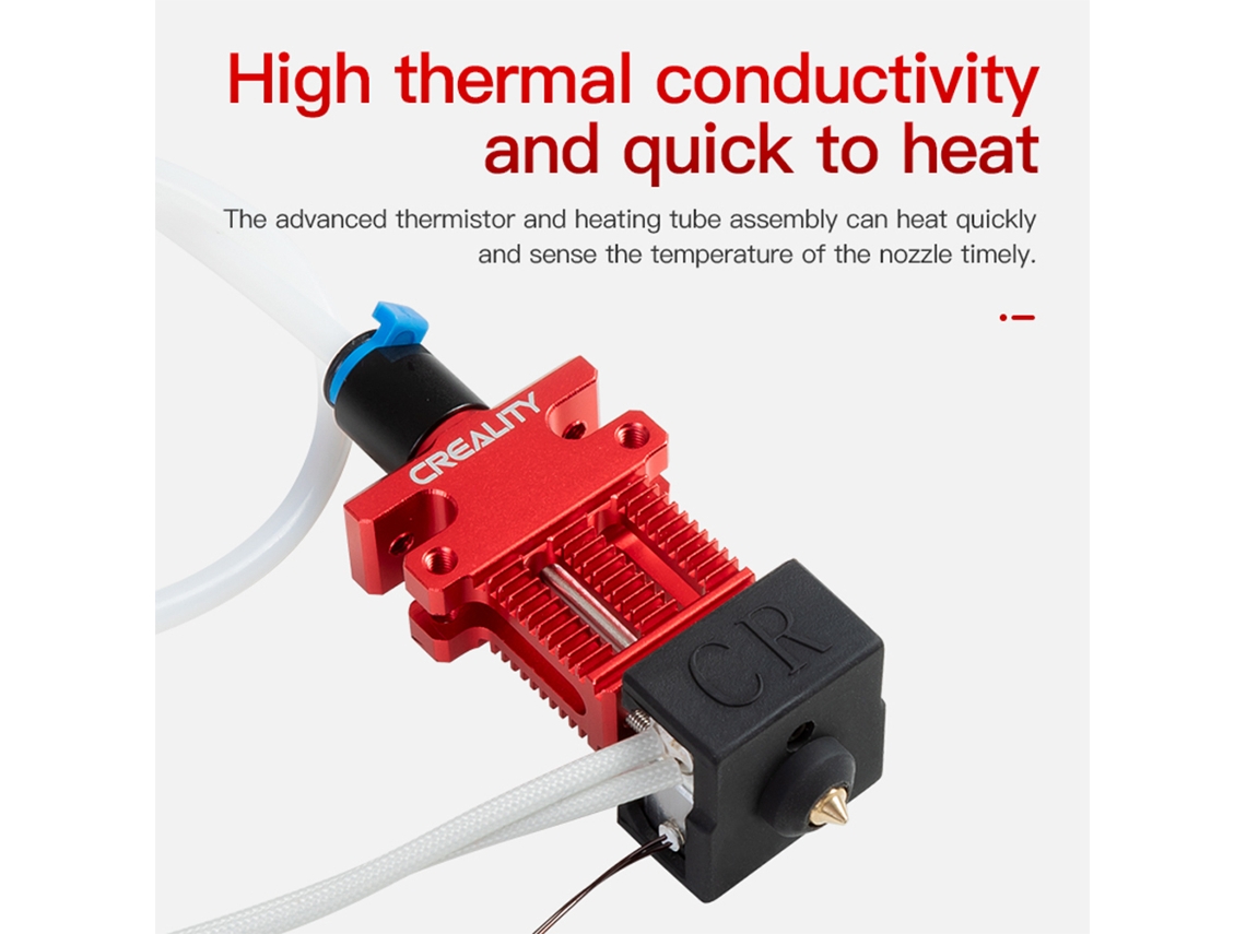 Kit De Extruder Hotend Montado Creality Com Sistema De Nivelamento, Bico 0.4mm Para Impressora 3d Cr-6 Se 24v