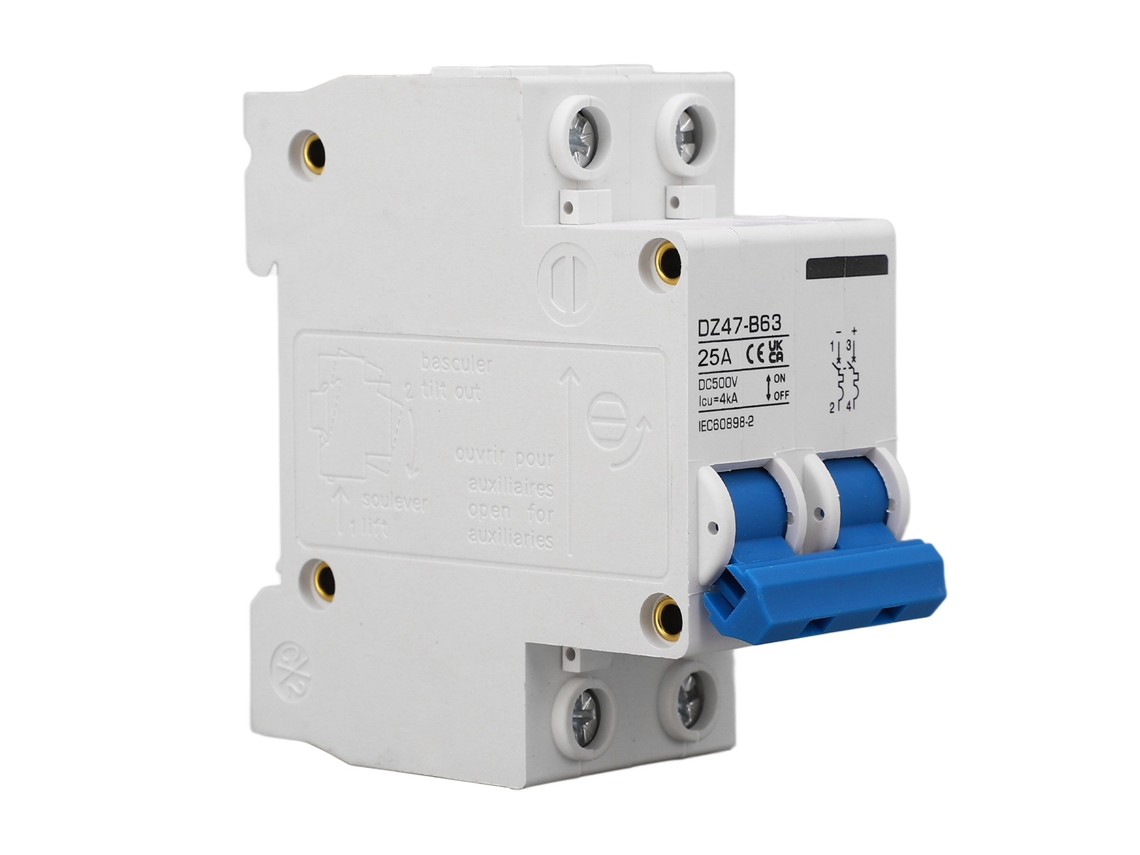 Laxiscreed Interruptor Diferencial Dc Small Type B 25a Para Sistemas Fotovoltaicos De 500v