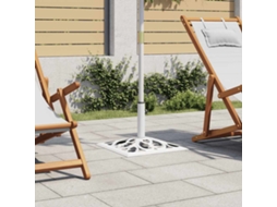 Vidaxl Base Para Guarda-sol 12 Kg 49 Cm Ferro Fundido Branco