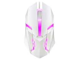 Rato Yizhood X1 1600dpi Usb Com Fio Led Colorido Brilhante Mecânico Coumpter 3 Botões Office Gamer Para Pc Laptop Branco